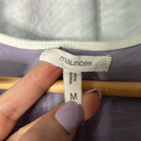 Maurices Lavender Racerback Tank Top with White Lace Overlay - Size Medium - Picture 15 of 15